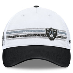 Las Vegas Raiders Flawless Stripe Adjustable Hat White/Black - Fanatics
