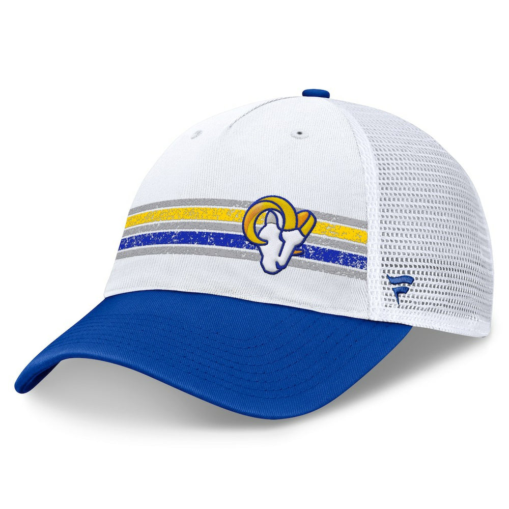 Los Angeles Rams Flawless Stripe Adjustable Hat White/Royal - Fanatics