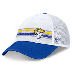 Los Angeles Rams Flawless Stripe Adjustable Hat White/Royal - Fanatics