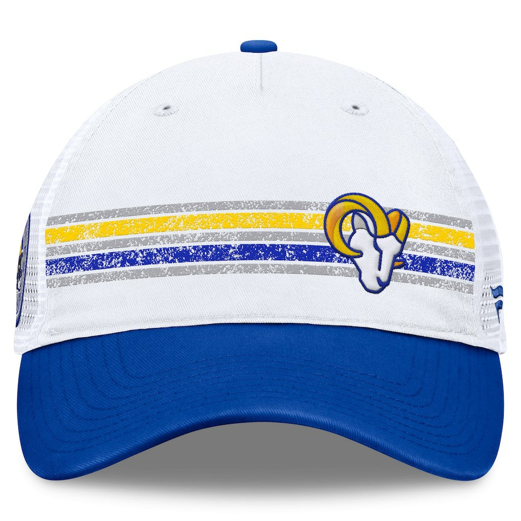Los Angeles Rams Flawless Stripe Adjustable Hat White/Royal - Fanatics