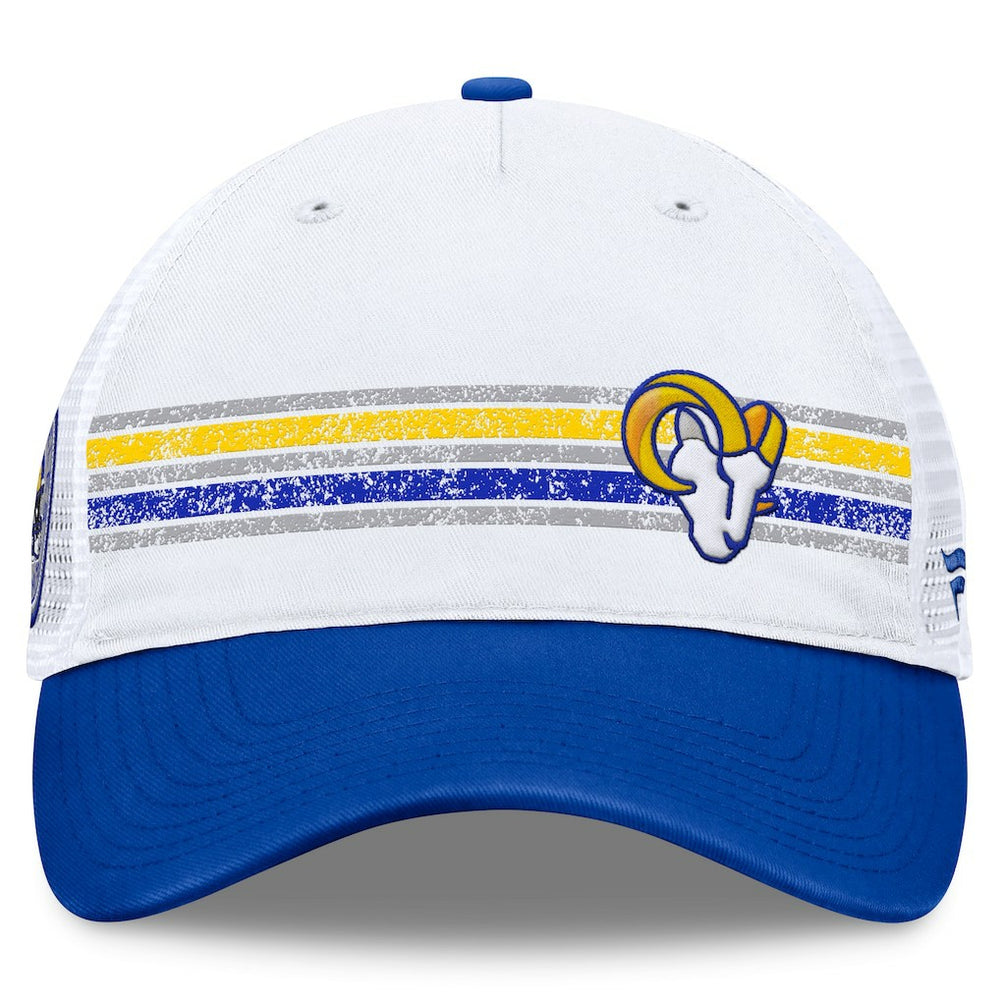 Los Angeles Rams Flawless Stripe Adjustable Hat White/Royal - Fanatics