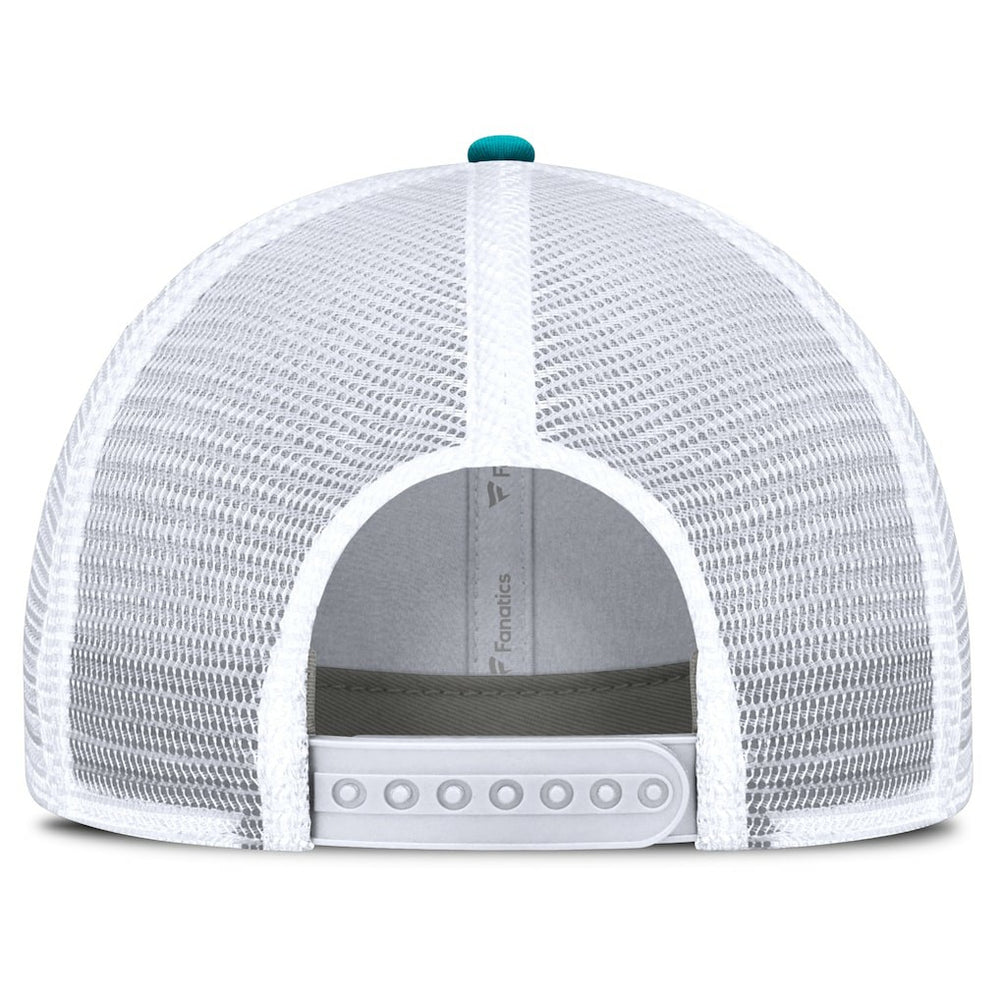 Miami Dolphins Flawless Stripe Adjustable Hat White/Aqua - Fanatics
