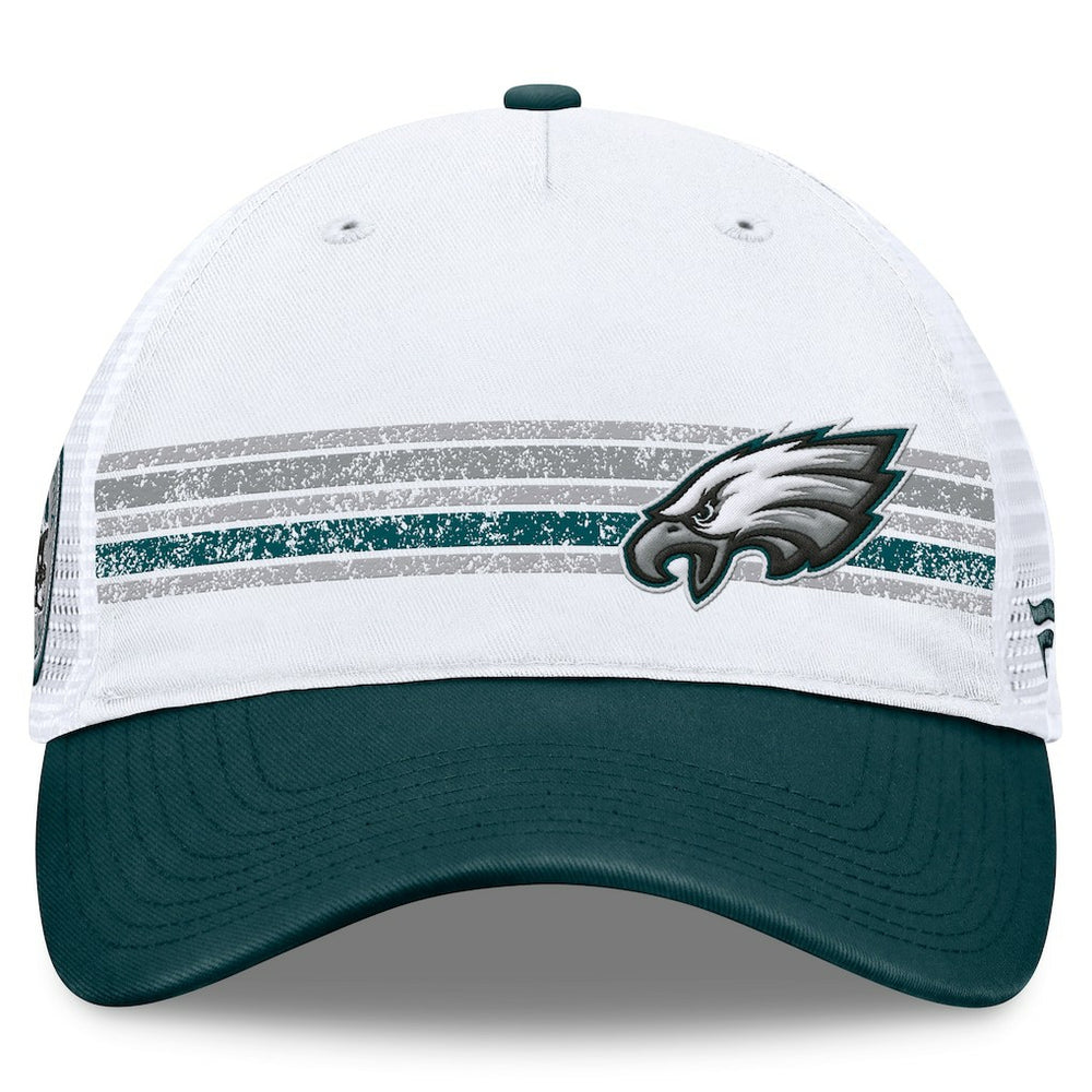 Philadelphia Eagles Flawless Stripe Adjustable Hat White/Midnight Green - Fanatics