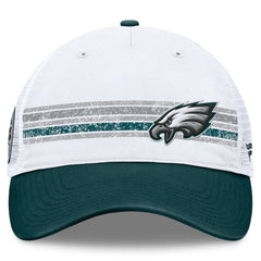 Philadelphia Eagles Flawless Stripe Adjustable Hat White/Midnight Green - Fanatics