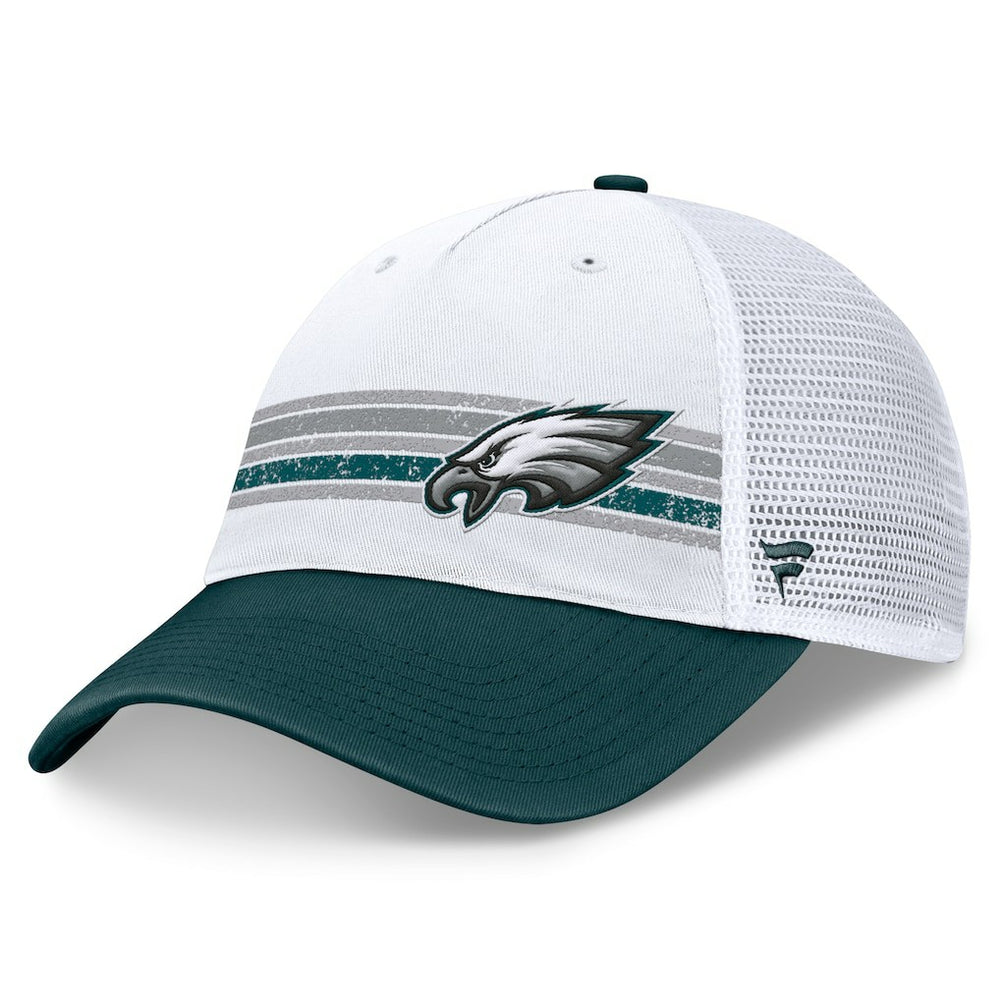Philadelphia Eagles Flawless Stripe Adjustable Hat White/Midnight Green - Fanatics
