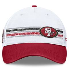 San Francisco 49ers Flawless Stripe Adjustable Hat White/Scarlet - Fanatics