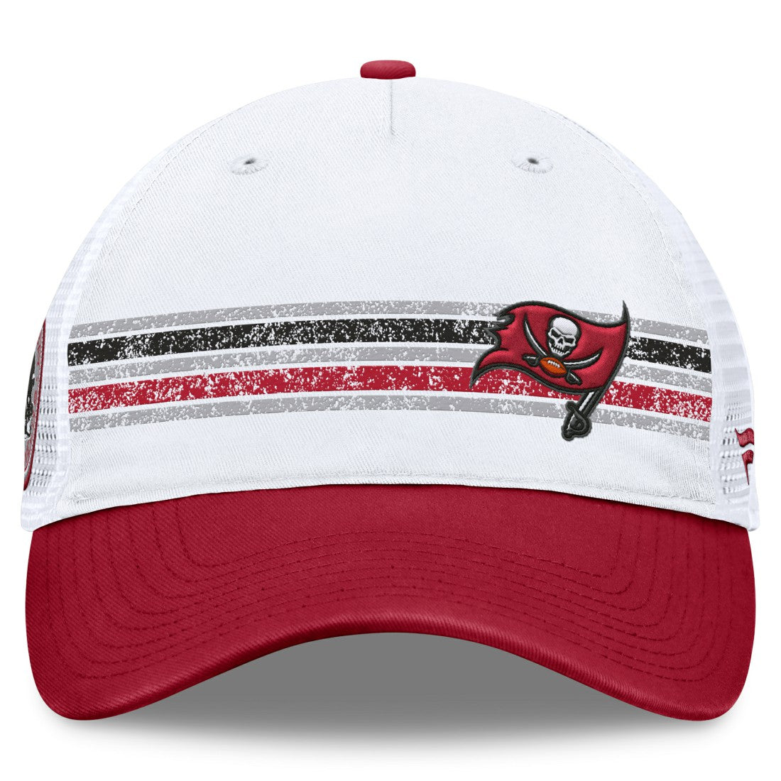 Tampa Bay Buccaneers Flawless Stripe Adjustable Hat White/Red - Fanatics