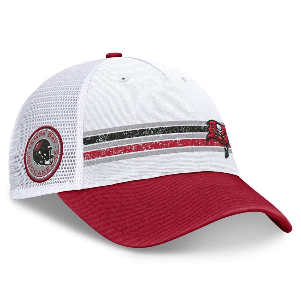 Tampa Bay Buccaneers Flawless Stripe Adjustable Hat White/Red - Fanatics