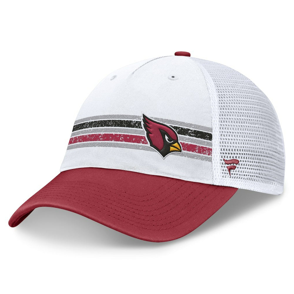 Arizona Cardinals Flawless Stripe Adjustable Hat White/Cardinal - Fanatics