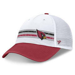 Arizona Cardinals Flawless Stripe Adjustable Hat White/Cardinal - Fanatics