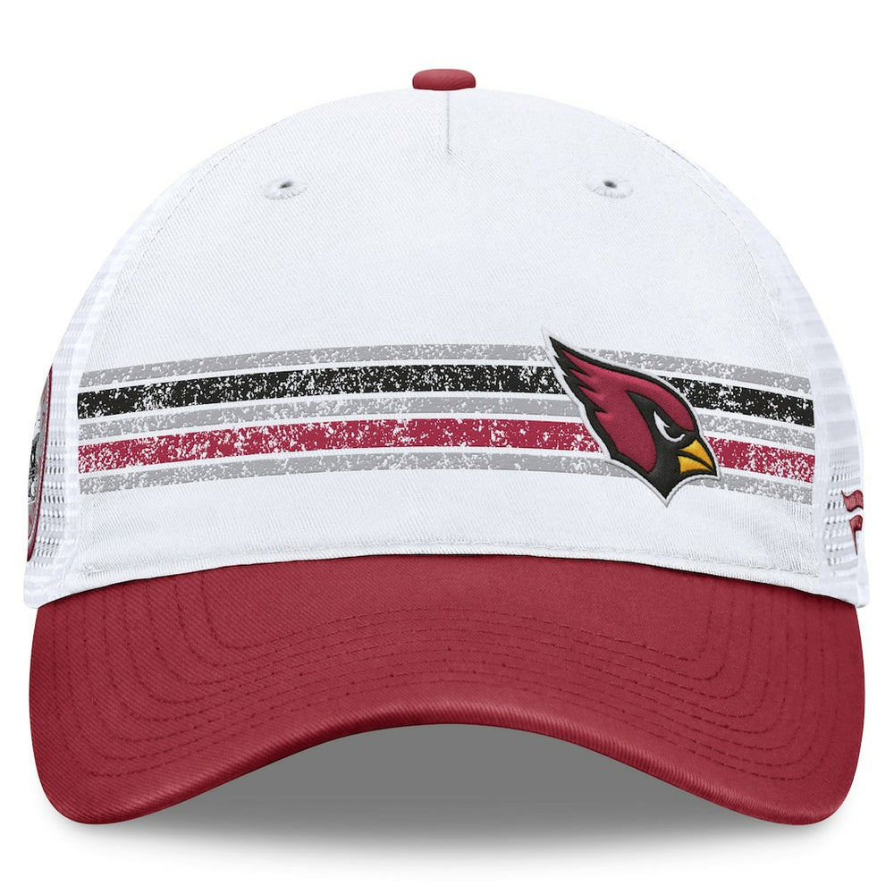 Arizona Cardinals Flawless Stripe Adjustable Hat White/Cardinal - Fanatics