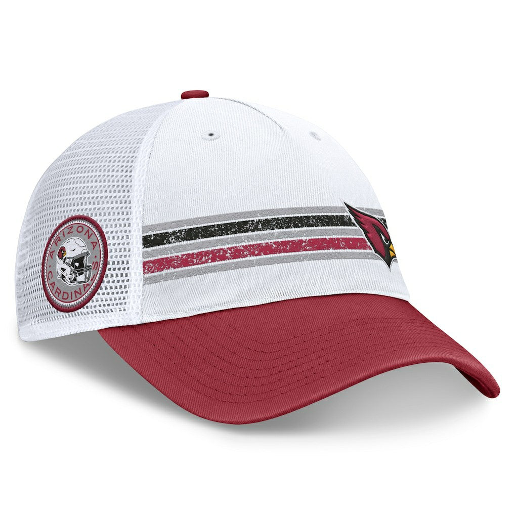 Arizona Cardinals Flawless Stripe Adjustable Hat White/Cardinal - Fanatics