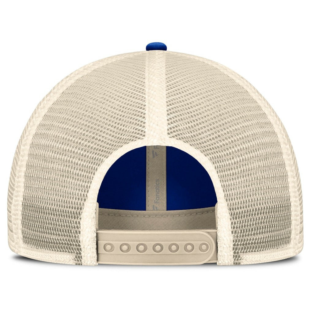 Los Angeles Rams Center Stripe Trucker Adjustable Hat Royal/Natural - Fanatics