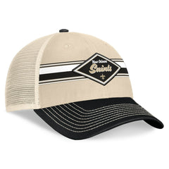New Orleans Saints Diamond Stripe Trucker Adjustable Hat Natural/Black - Fanatics