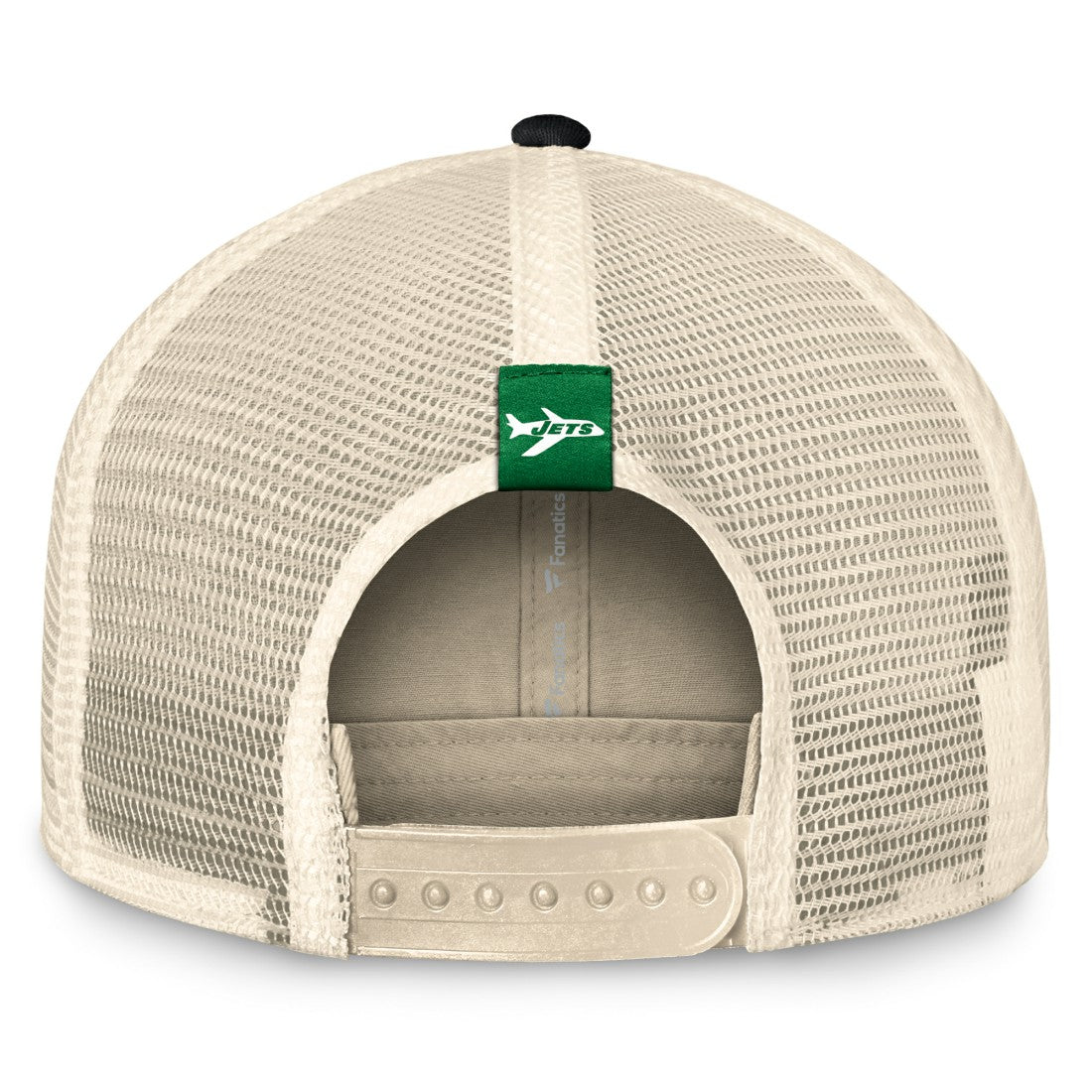 New York Jets Diamond Stripe Trucker Adjustable Hat Natural/Black - Fanatics