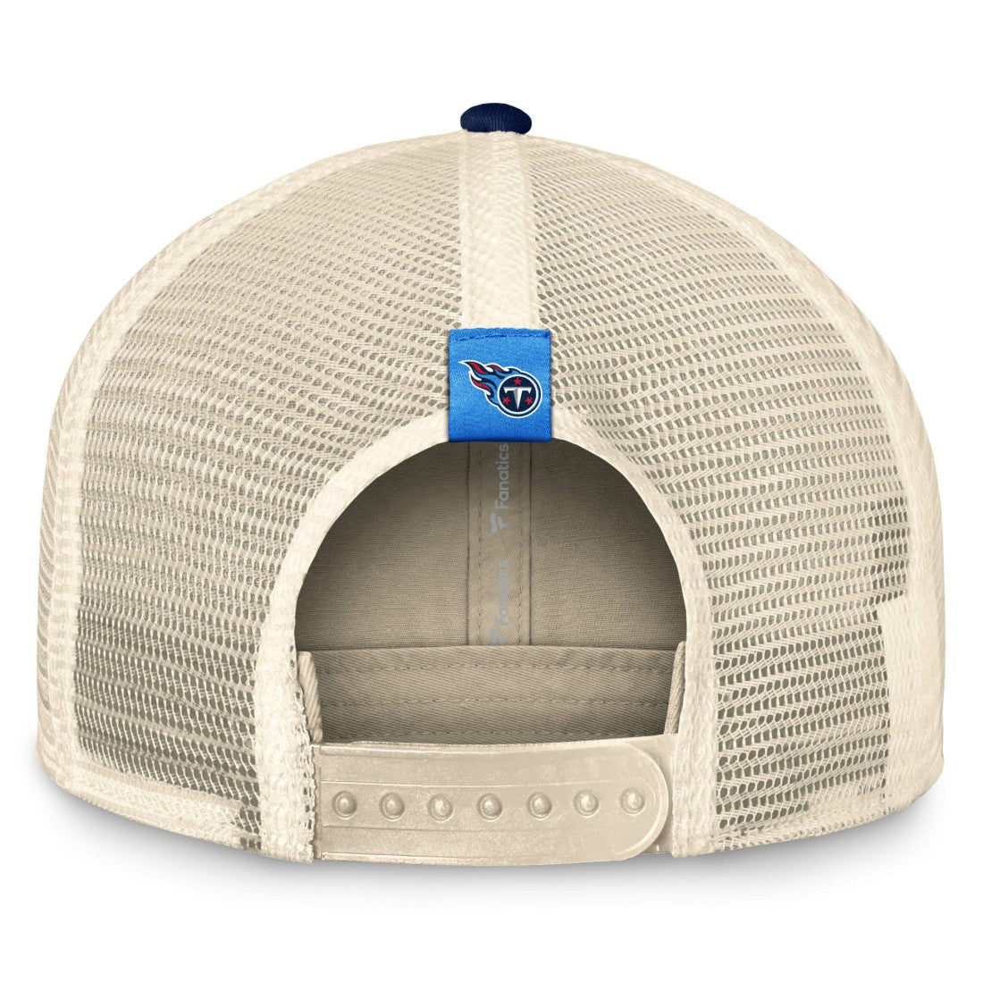 Tennessee Titans Diamond Stripe Trucker Adjustable Hat Natural/Navy - Fanatics