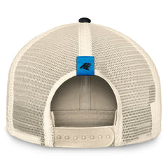 Carolina Panthers Diamond Stripe Trucker Adjustable Hat Natural/Black - Fanatics