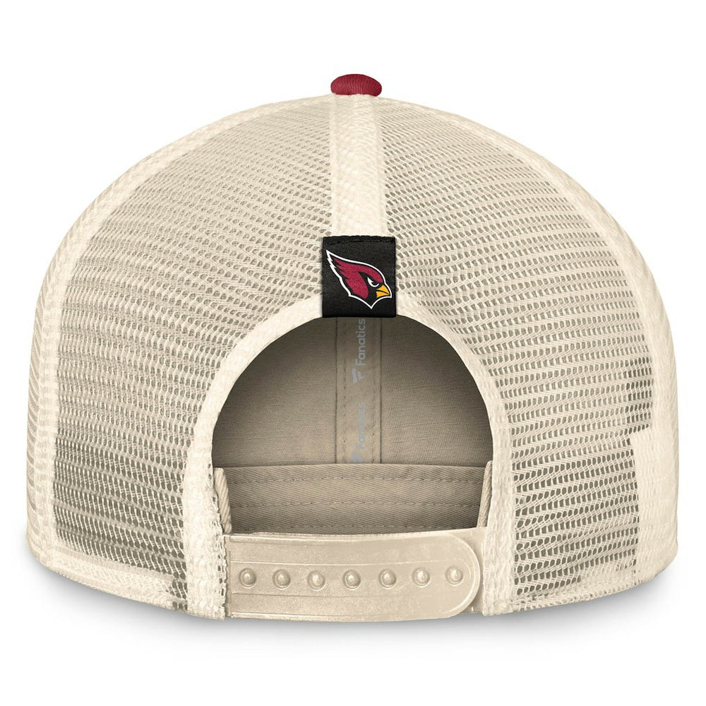 Arizona Cardinals Diamond Stripe Trucker Adjustable Hat Natural/Cardinal - Fanatics