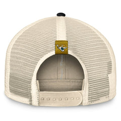 Jacksonville Jaguars Diamond Stripe Trucker Adjustable Hat Natural/Black - Fanatics