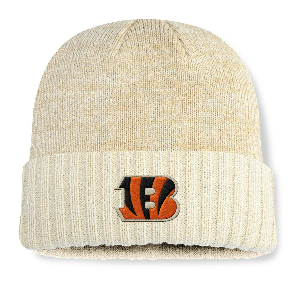 Cincinnati Bengals Block Cuffed Knit Hat Cream - Fanatics