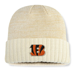Cincinnati Bengals Block Cuffed Knit Hat Cream - Fanatics