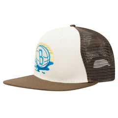 NBA - Brooklyn Nets Pro Standard Glint Sunset Snapback Hat - Cream/Brown