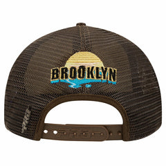 NBA - Brooklyn Nets Pro Standard Glint Sunset Snapback Hat - Cream/Brown