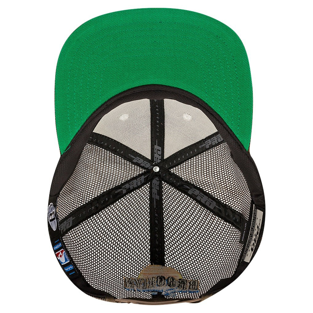 NBA - Brooklyn Nets Pro Standard Glint Sunset Snapback Hat - Cream/Brown