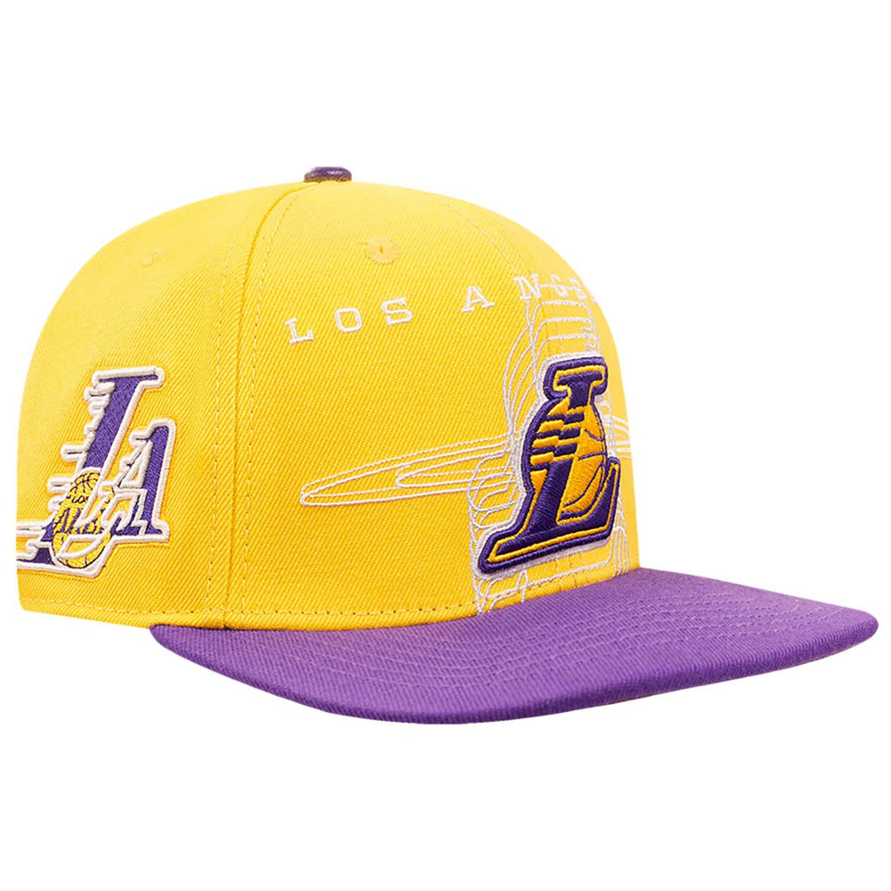 NBA - Los Angeles Lakers Pro Standard Logo Morph Snapback Hat - Gold/Purple