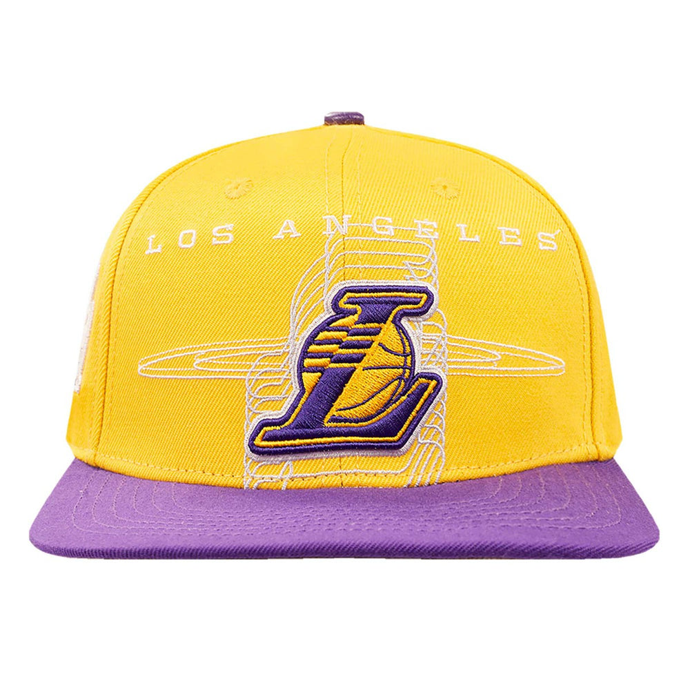 NBA - Los Angeles Lakers Pro Standard Logo Morph Snapback Hat - Gold/Purple