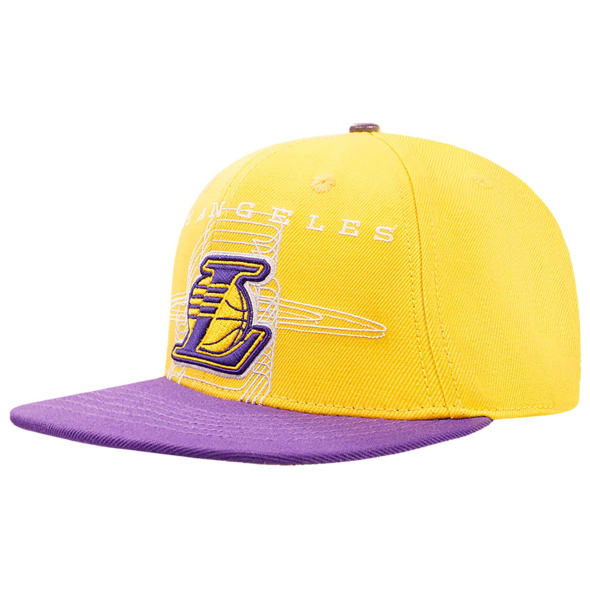 NBA - Los Angeles Lakers Pro Standard Logo Morph Snapback Hat - Gold/Purple