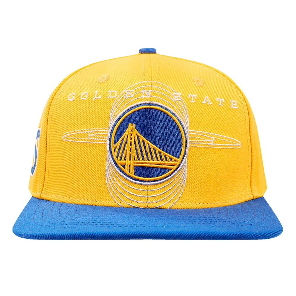 NBA - Golden State Warriors Pro Standard Logo Morph Snapback Hat - Gold/Royal