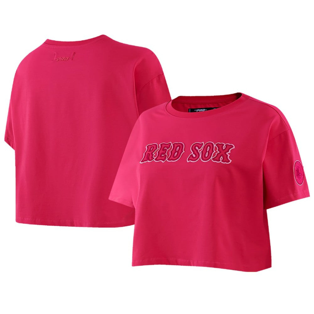 Boston Red Sox Pro Standard Women's Triple Pink Boxy Cropped T-Shirt Online