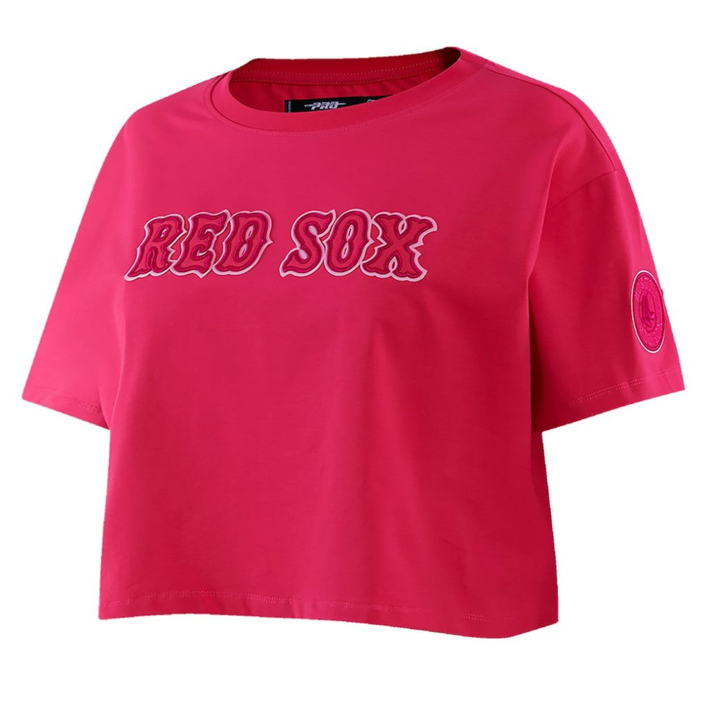 Boston Red Sox Pro Standard Women's Triple Pink Boxy Cropped T-Shirt Online