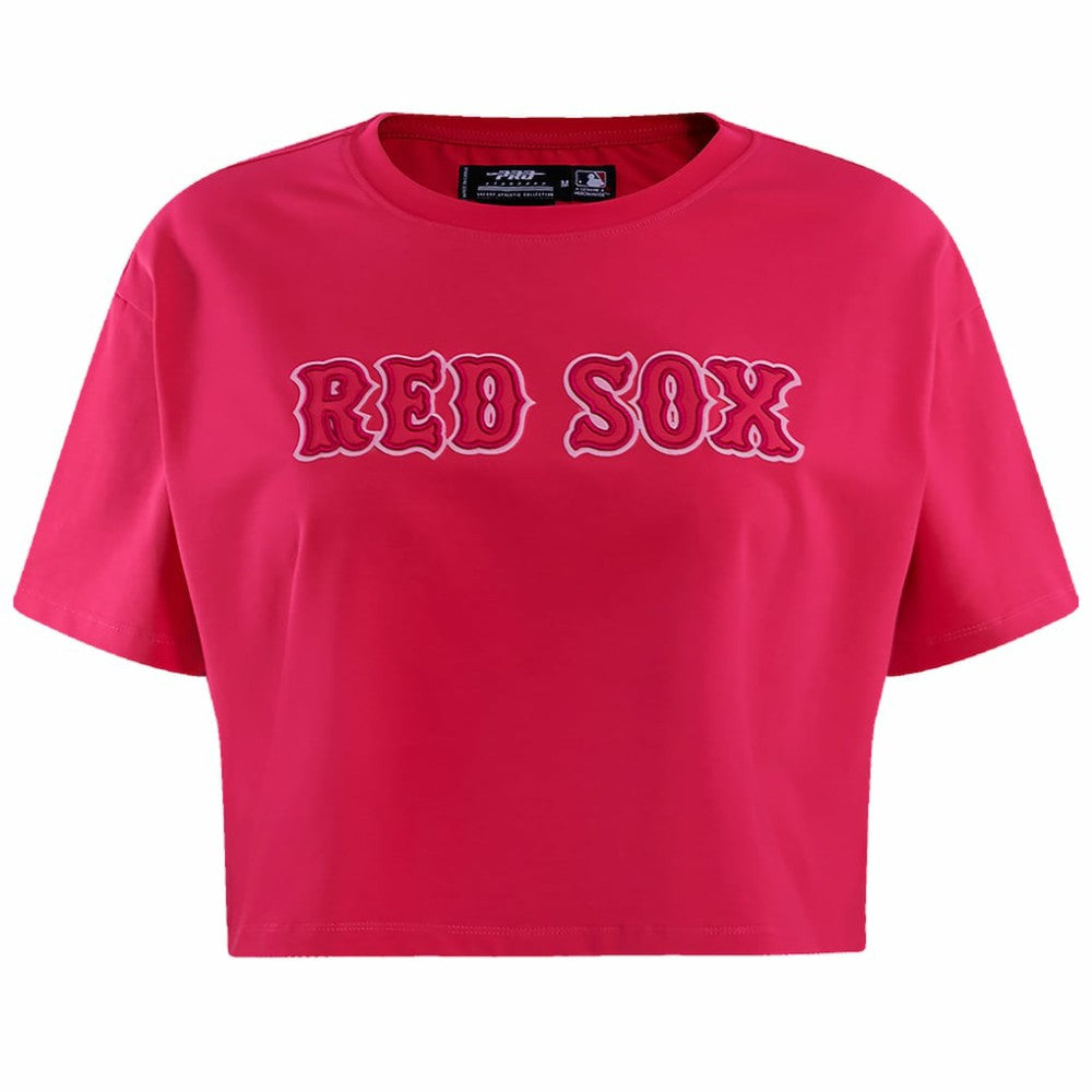 Boston Red Sox Pro Standard Women's Triple Pink Boxy Cropped T-Shirt Online