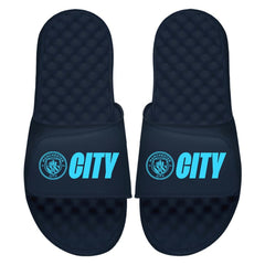 Manchester City ISlide Youth City Logo Slide Sandals - Navy