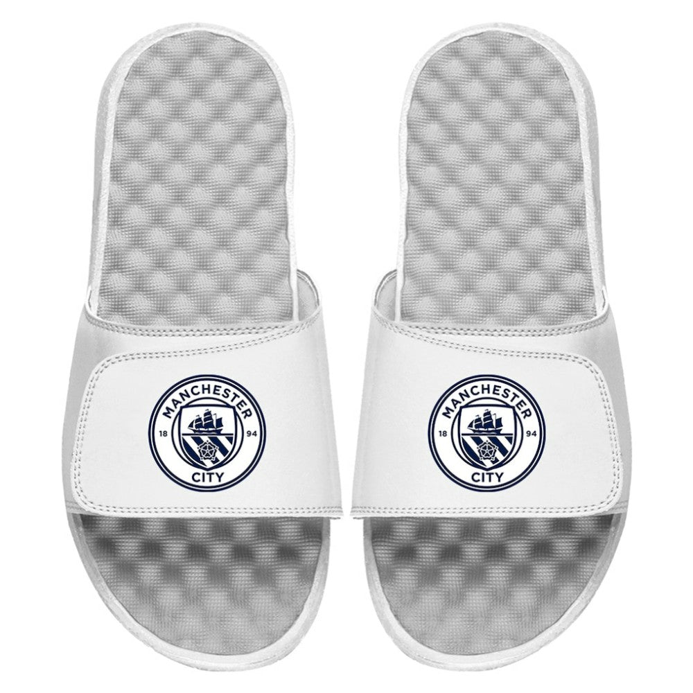 Manchester City ISlide Primary Logo Slide Sandals - White