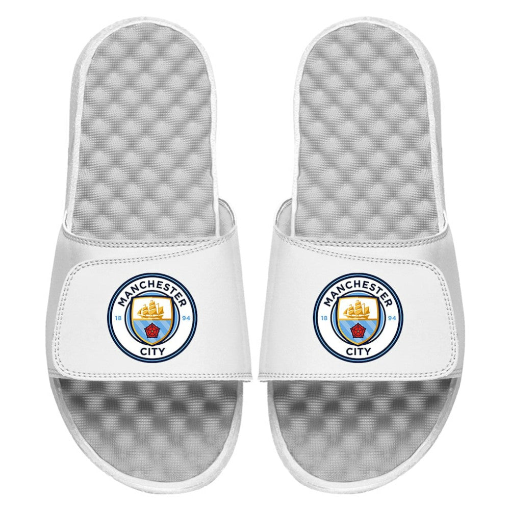 Manchester City ISlide Primary Logo Slide Sandals - White