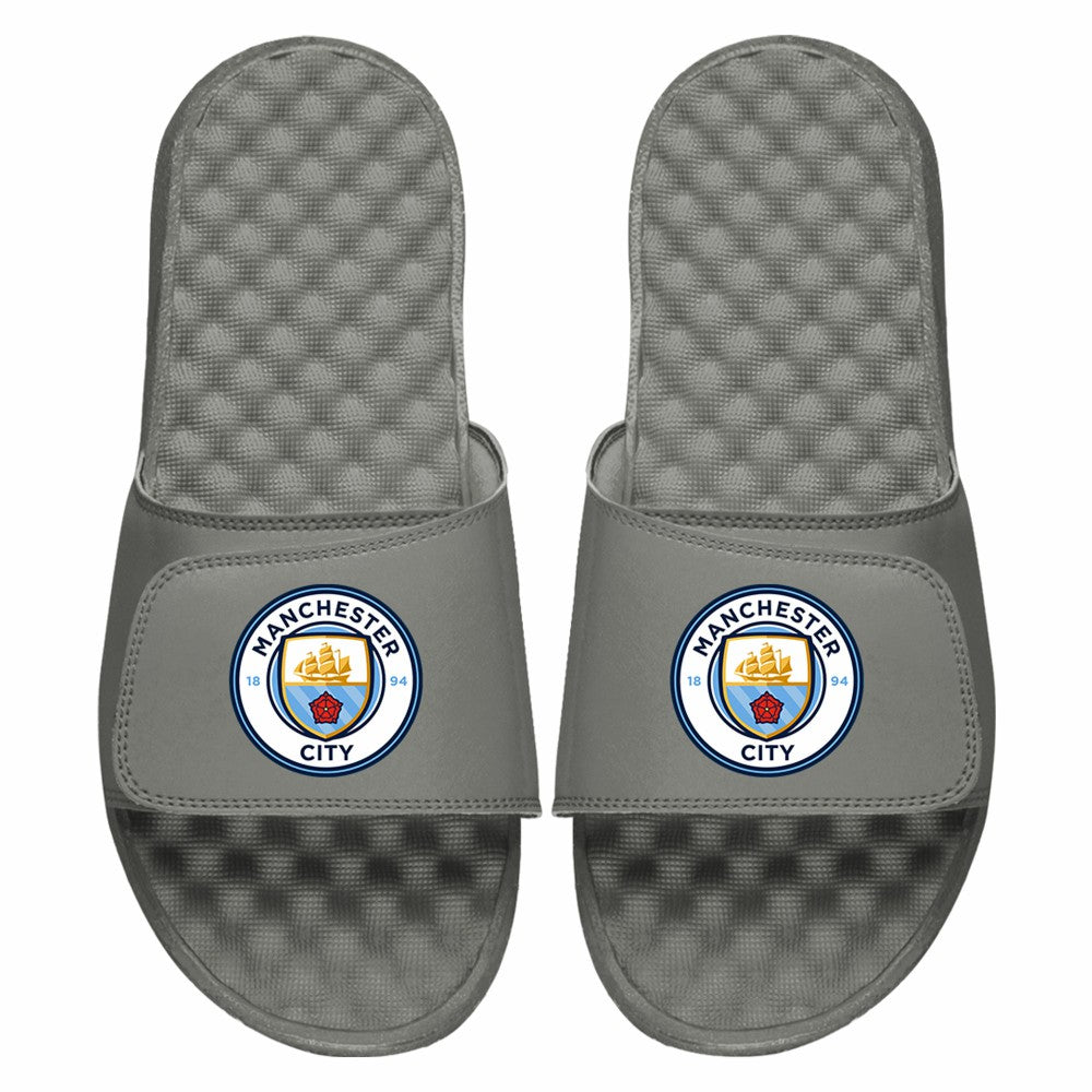Manchester City ISlide Primary Logo Slide Sandals - Gray