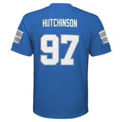 Aidan Hutchinson Detroit Lions Youth Replica Player Jersey Blue - NFL
