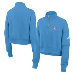 Tennessee Titans Women's Rewind Phoenix Half-Zip Sweatshirt Light Blue - Nike
