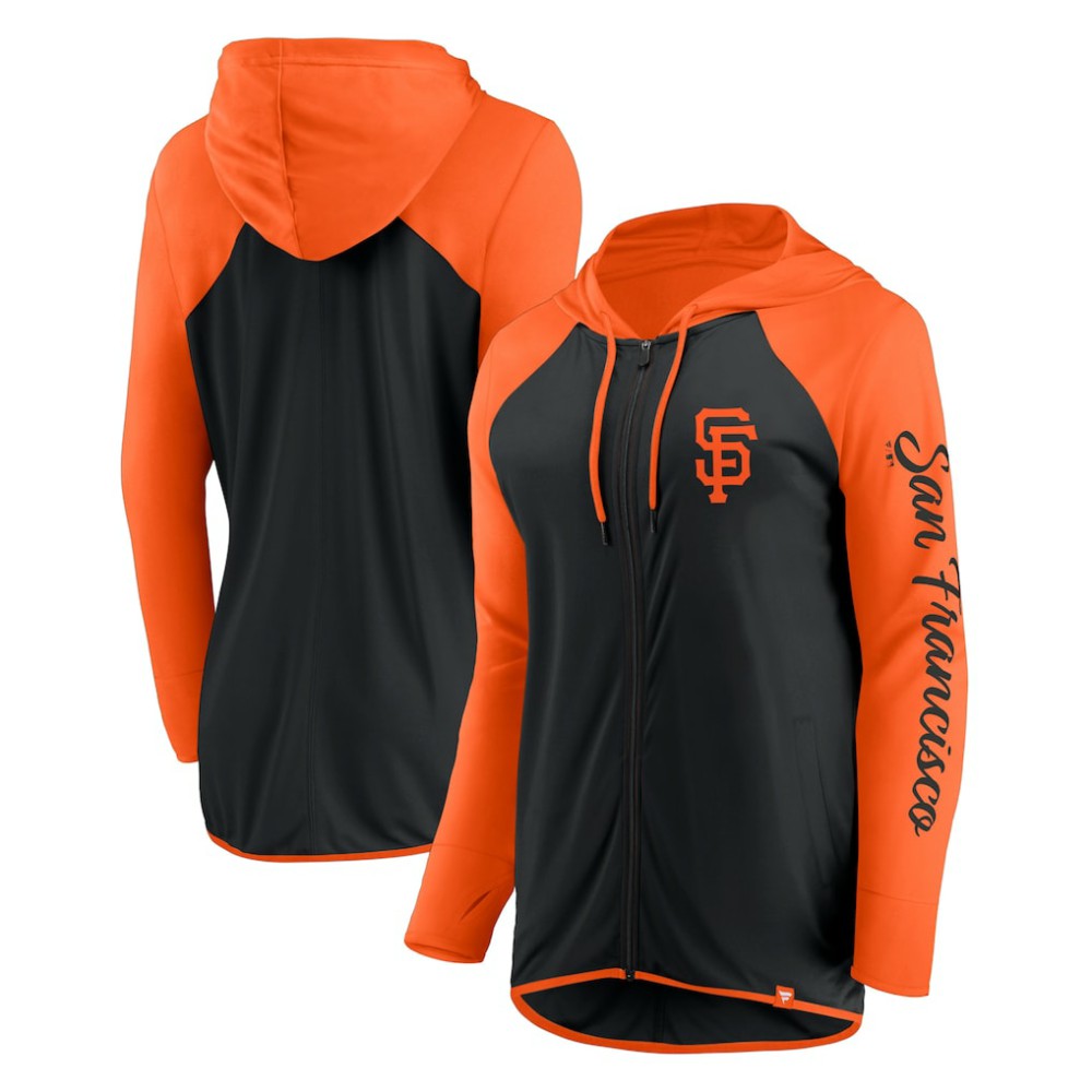San Francisco Giants Fanatics Women's Script Sleeve Full-Zip Hoodie On Sale