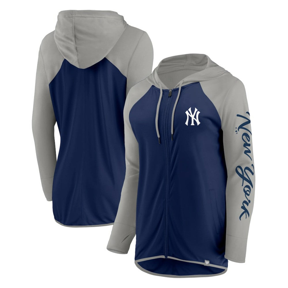 New York Yankees Fanatics Women's Script Sleeve Full-Zip Hoodie Sale