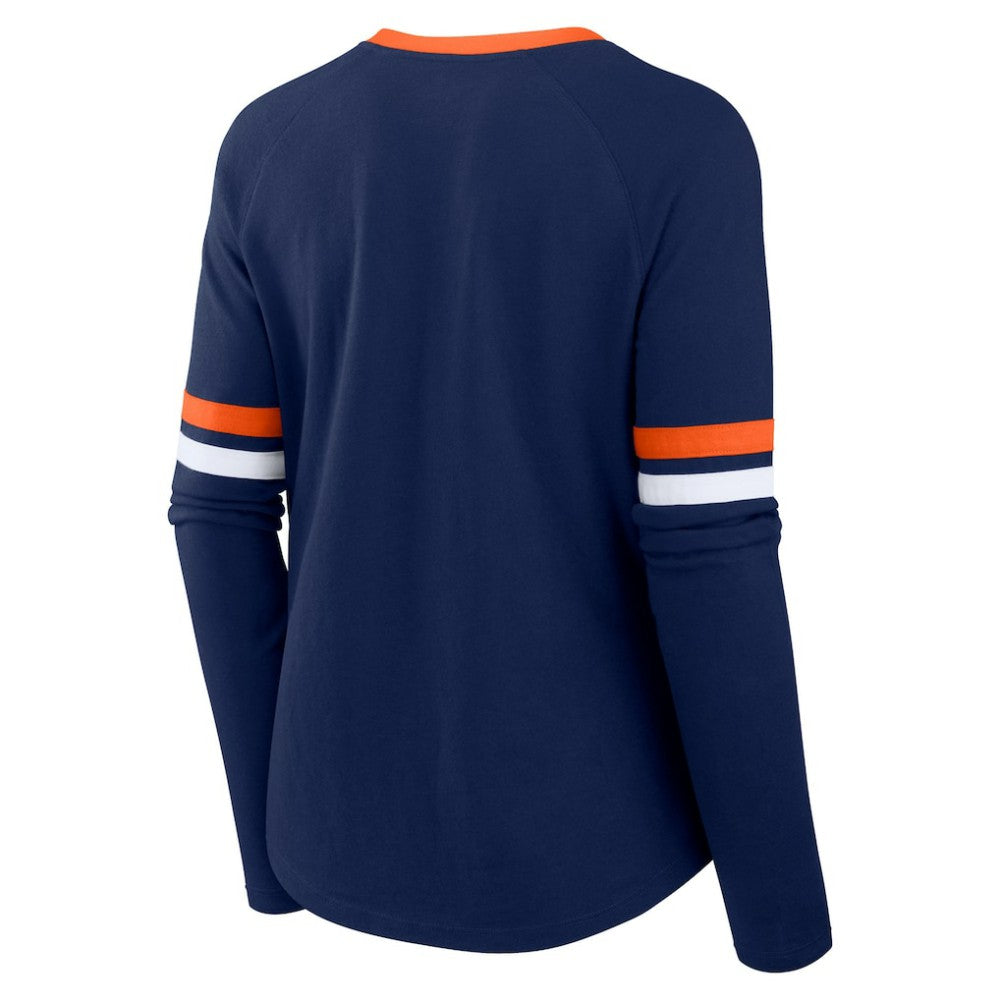 Houston Astros Fanatics Women's Won & Done Raglan Lace-Up Long Sleeve T-Shirt Near Me