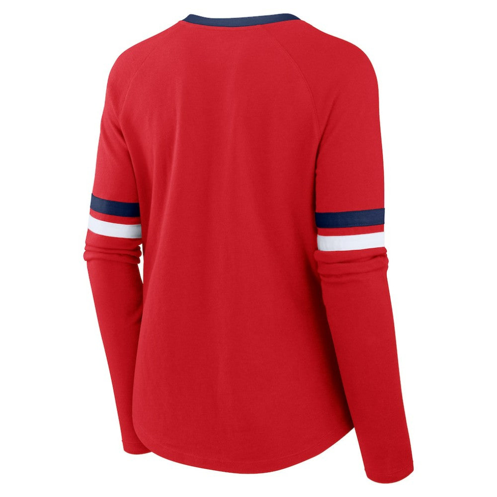 St. Louis Cardinals Fanatics Women's Won & Done Raglan Lace-Up Long Sleeve T-Shirt Near Me
