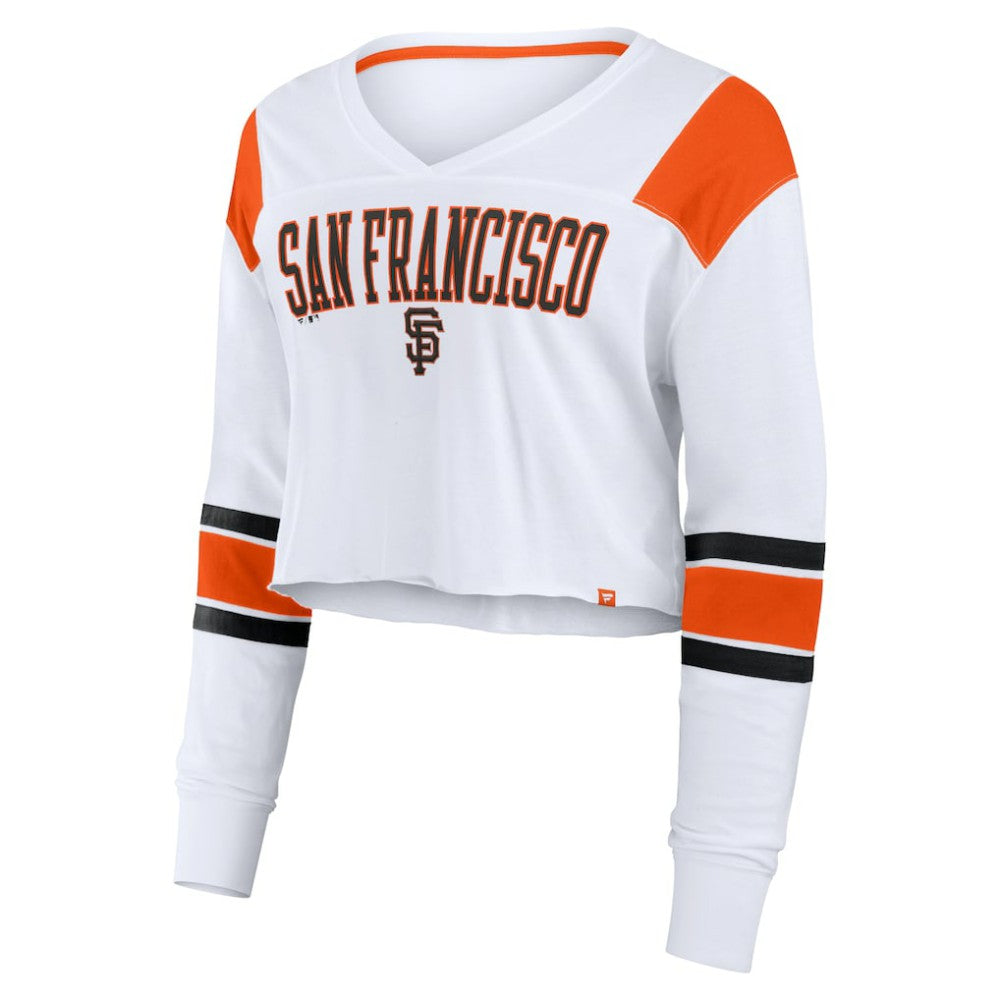 San Francisco Giants Fanatics Women's Stretch Cropped Fashion Long Sleeve T-Shirt Lifestyle