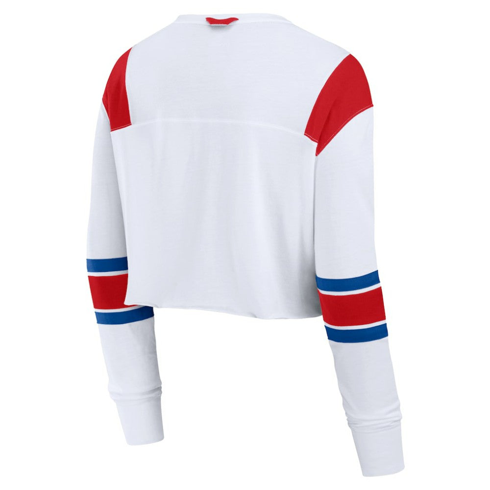 Philadelphia Phillies Fanatics Women's Stretch Cropped Fashion Long Sleeve T-Shirt Near Me