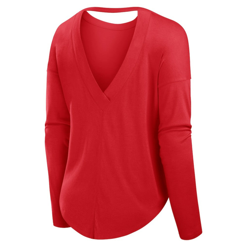 Philadelphia Phillies Fanatics Women's Core Boat Neck Long Sleeve T-Shirt  On Sale