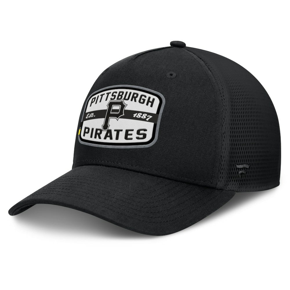 Pittsburgh Pirates Fanatics Team Patch A-Frame Trucker Snapback Hat for sale