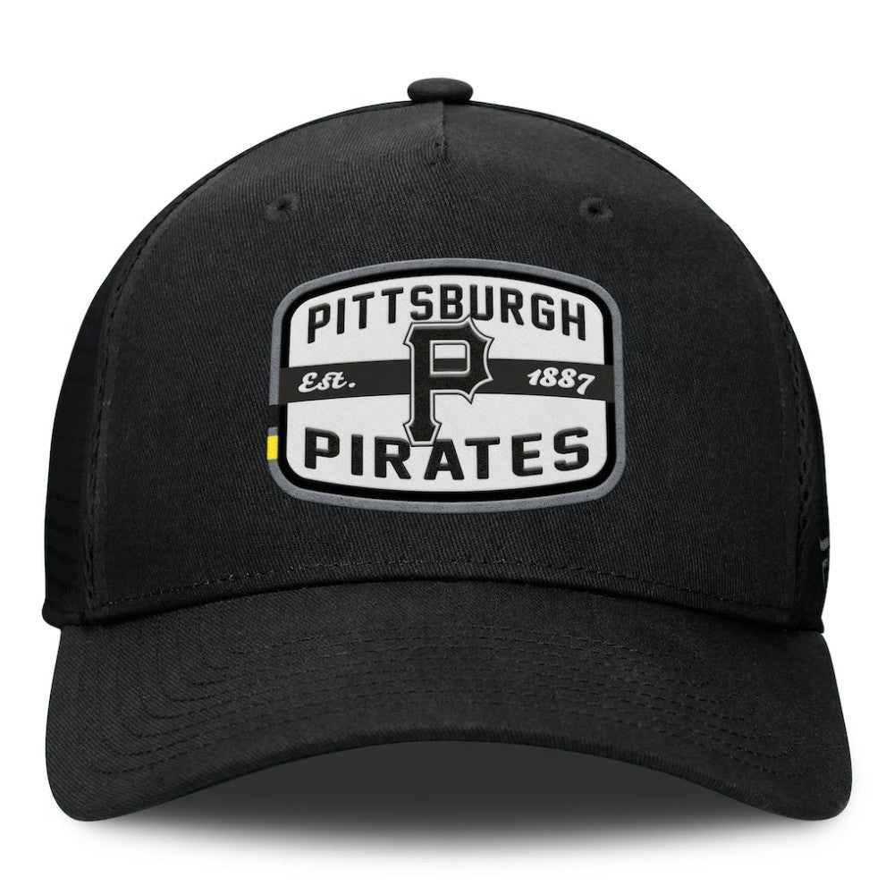 Pittsburgh Pirates Fanatics Team Patch A-Frame Trucker Snapback Hat for sale